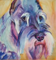 Schnauzer painting